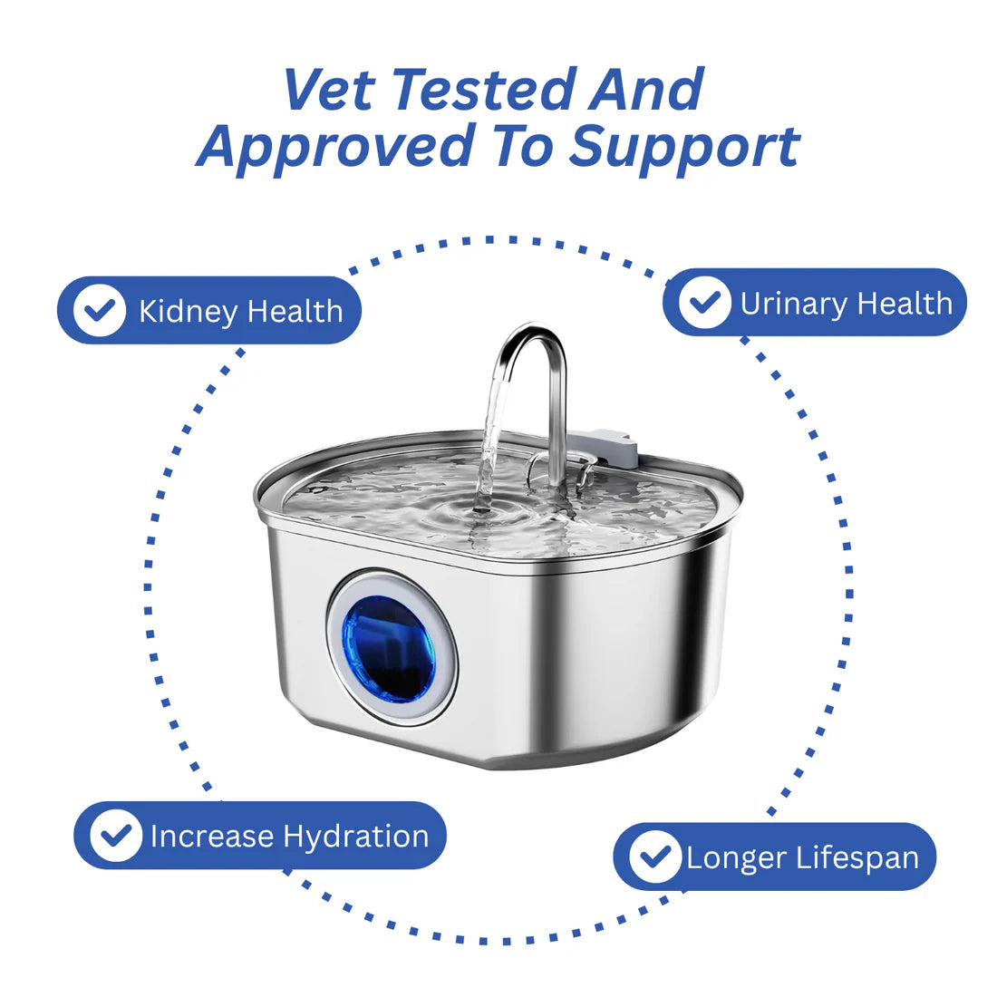 Pawira™ Stainless Steel Water Fountain