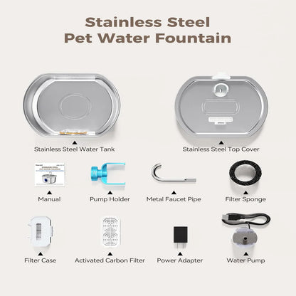 Pawira™  Stainless Steel Water Fountain