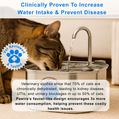 Pawira™  Stainless Steel Water Fountain